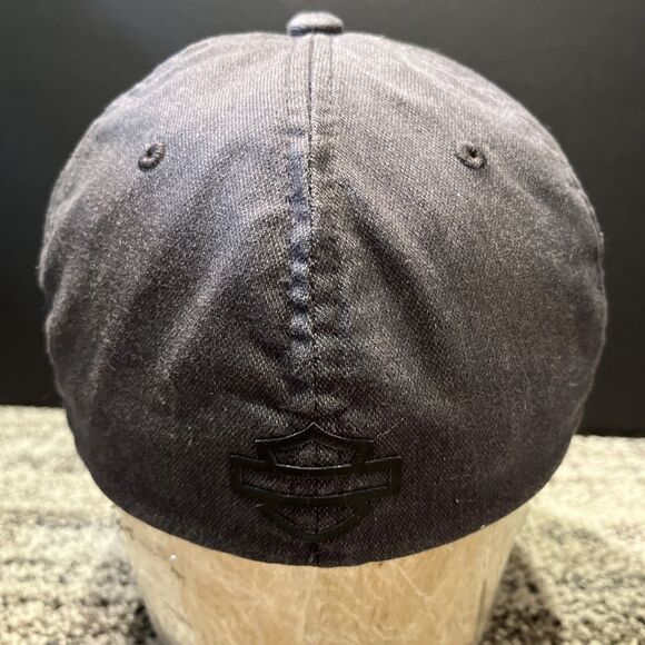 Harley-Davidson Silicone Skull Stretch Baseball Cap S/M Charcoal (99428-18VM) - Picture 6 of 12